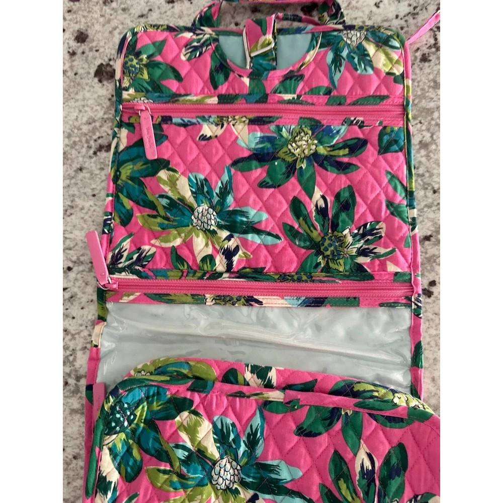 Vera bradley tropical paradise hanging traveling organizer cosmetic toiletry bag - Picture 2 of 3